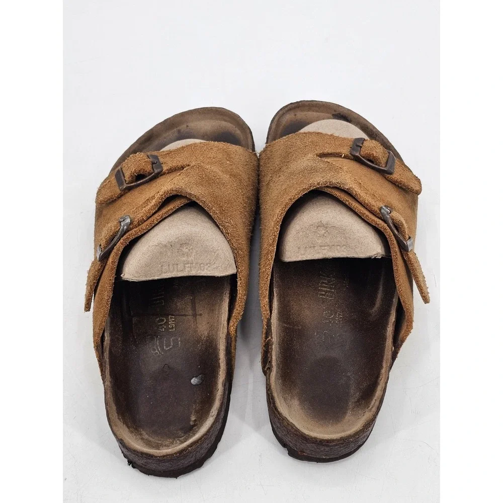 Birkenstock Zurich Men's Size EU 40 US L9 M7 Suede Brown Sandals‎ 050401